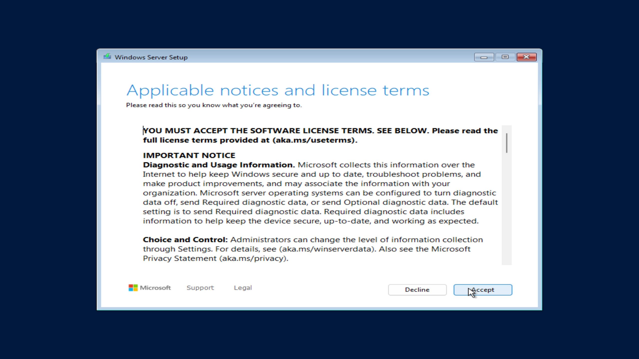 license accept