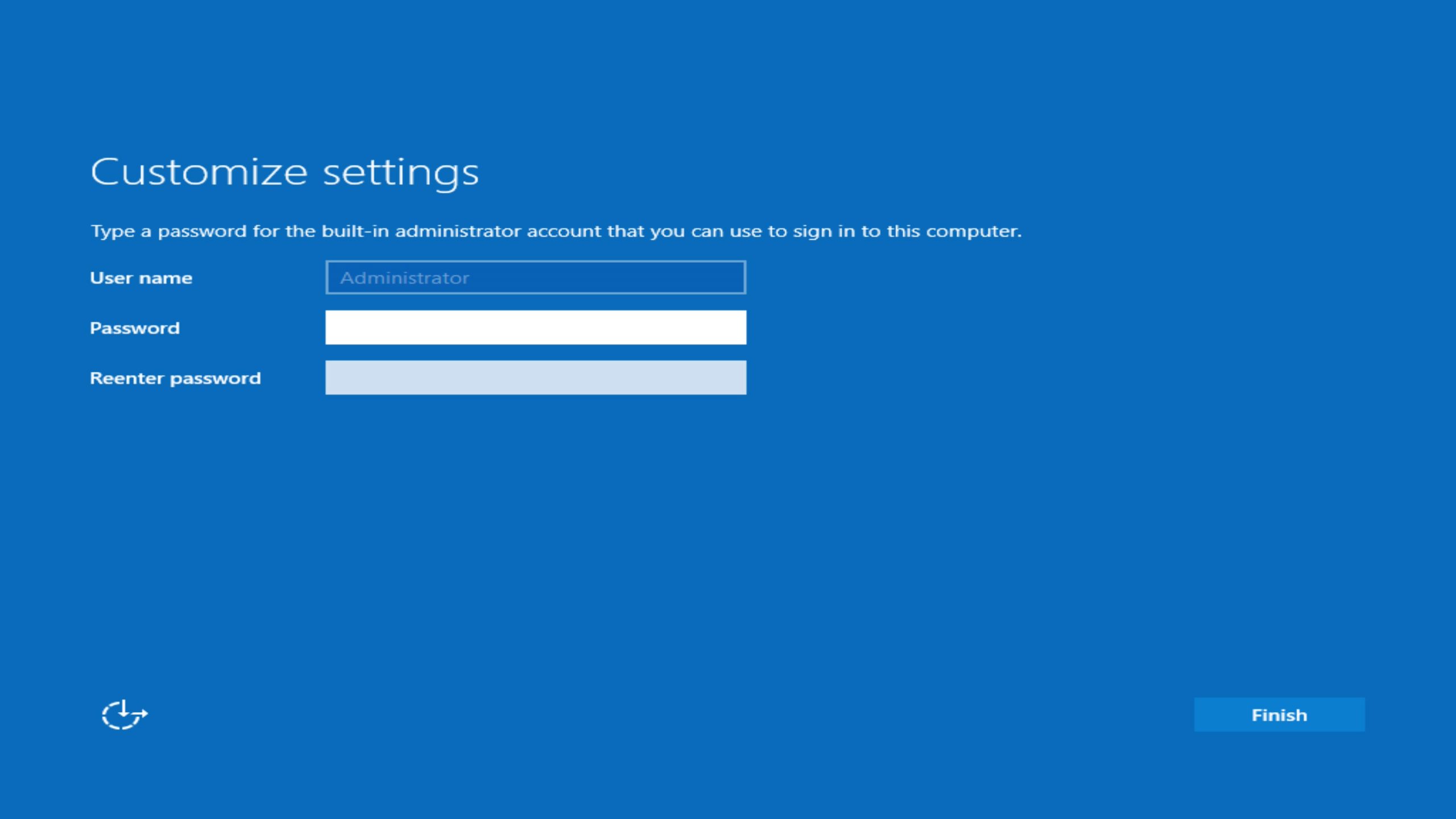 initial login